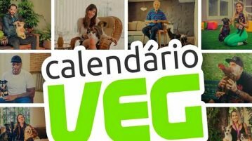 Calendário Veg promove adoção de animais e vegetarianismo calendario veg