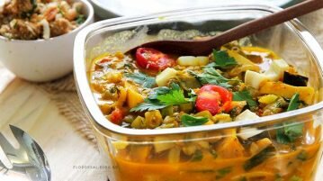 Receita: Moqueca vegana de palmito com farofa de banana moqueca vegana