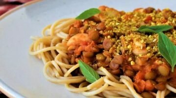 Espaguete com bolonhesa de lentilha espaguete com bolonhesa
