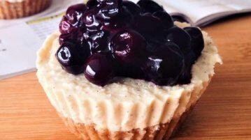Receita: Cheesecake vegano com calda de blueberry cheesecake vegano