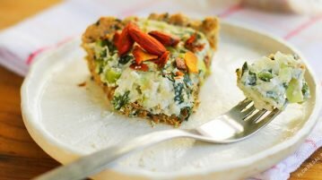 Receita: Quiche vegana de alho poró e espinafre quiche vegana de alho poró e espinafre